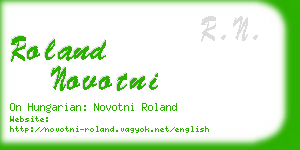 roland novotni business card